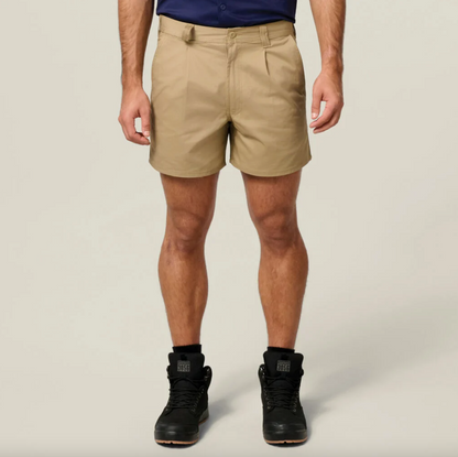 Relaxed Fit Cotton Drill Short With Belt Loops