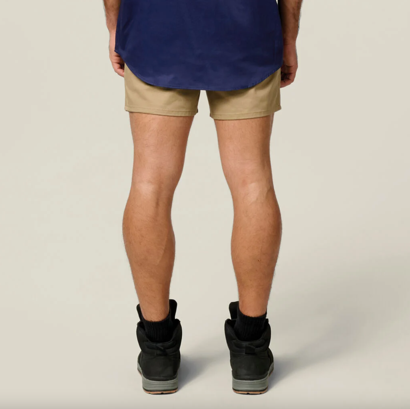 Relaxed Fit Cotton Drill Short With Belt Loops
