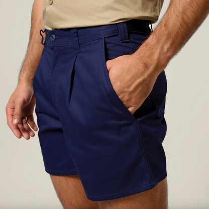Relaxed Fit Cotton Drill Short With Belt Loops