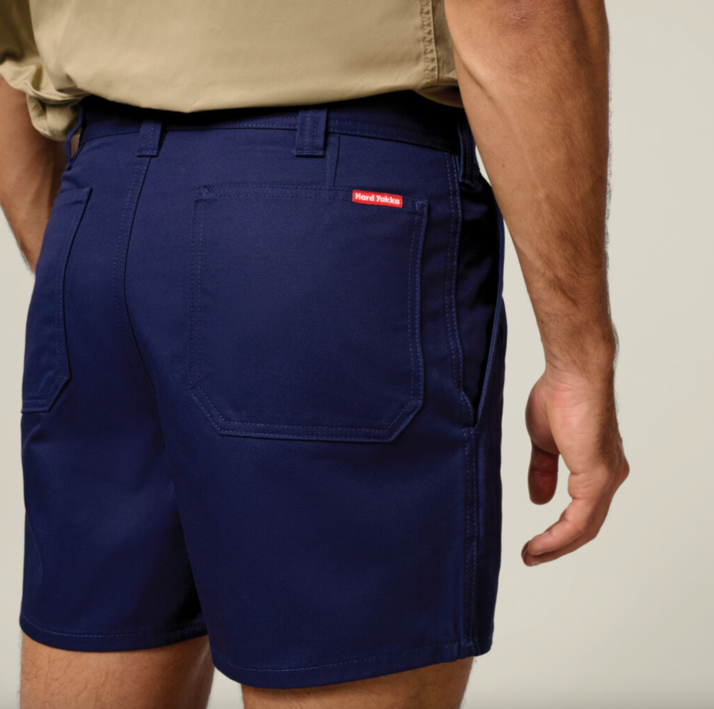 Relaxed Fit Cotton Drill Short With Belt Loops