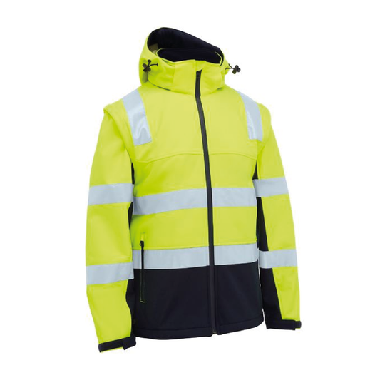 Bisley Taped Two Tone  Hi Vis 3 In 1 Soft Shell Jacket